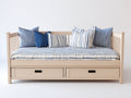 Canapé lit - Bois - 215 x 97 x 88 cm - Bois naturel - Style scandinave avec rangement
