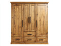 Armoire - Bois massif - 195x62x215 cm - Bois miel - Style rustique
