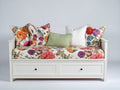 Canapé lit - Bois - 210 x 95 x 86 cm - Blanc - Style romantique avec rangement